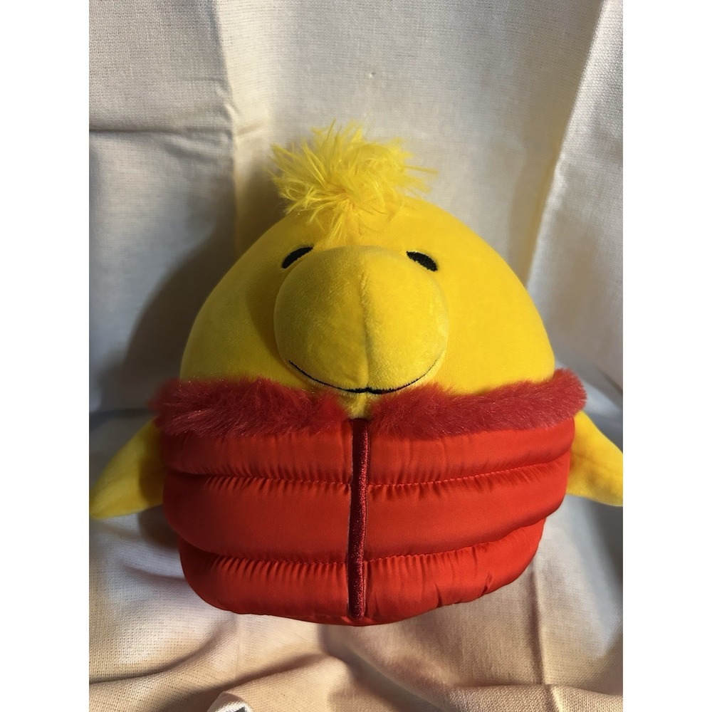 6.5" Peanuts Woodstock Puffer Jacket Squishmallow Plush Stuffed Animal Toy Doll